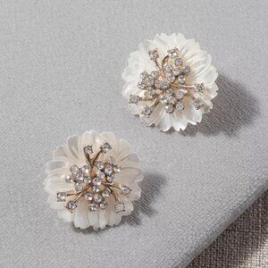 Nicola Bathie Grady Mother of Pearl Flower Earring Studs